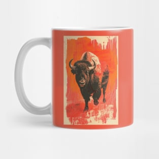 Yellowstone National Park Buffalo Vintage Travel Poster Mug